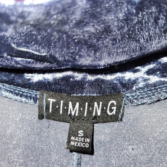 Y2K Timing Crushed Velvet  V Neck Dress size Small - Picture 4 of 5